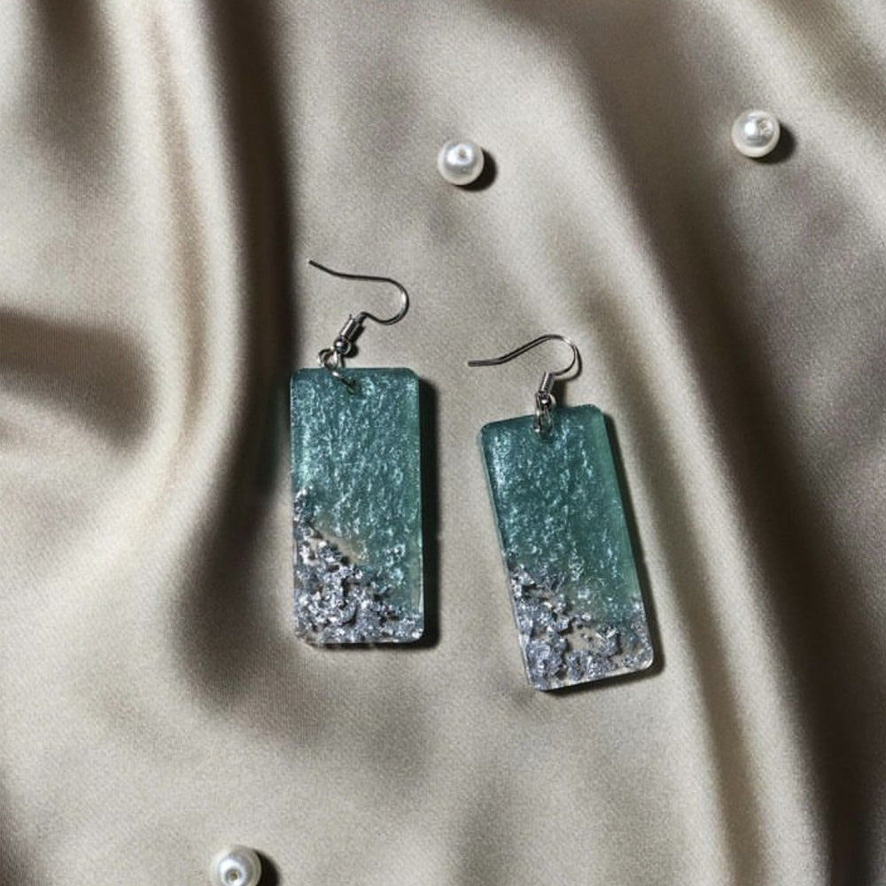 Customizable Resin Earrings. Available in different colors and designs.