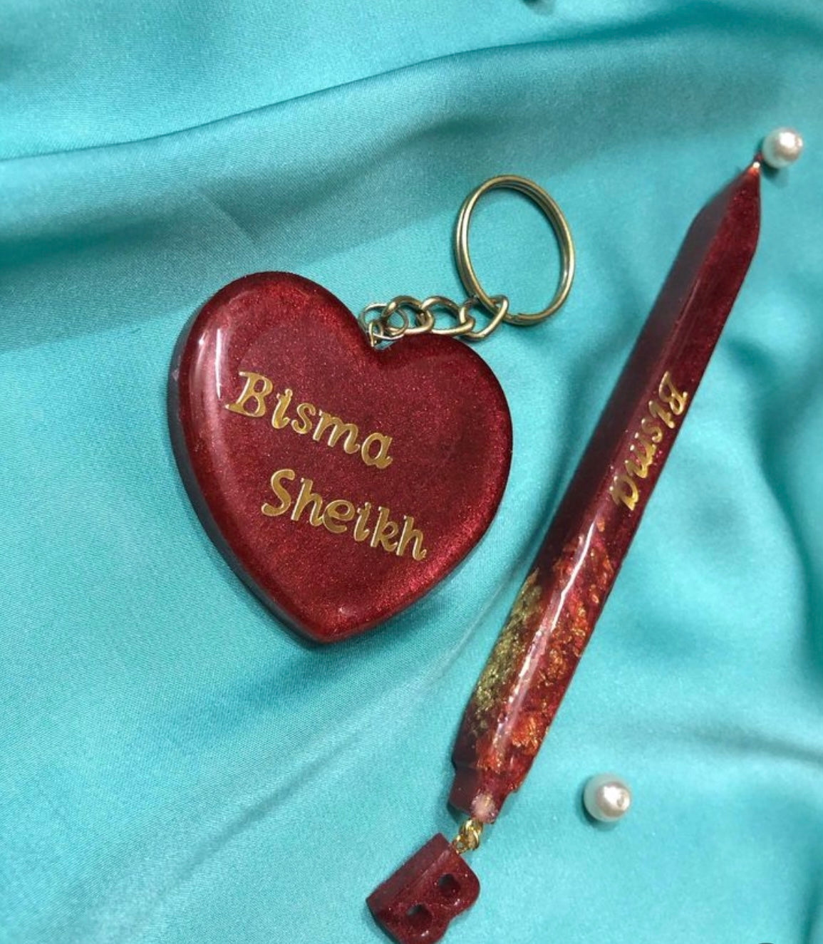 Resin Keychain & Pencil