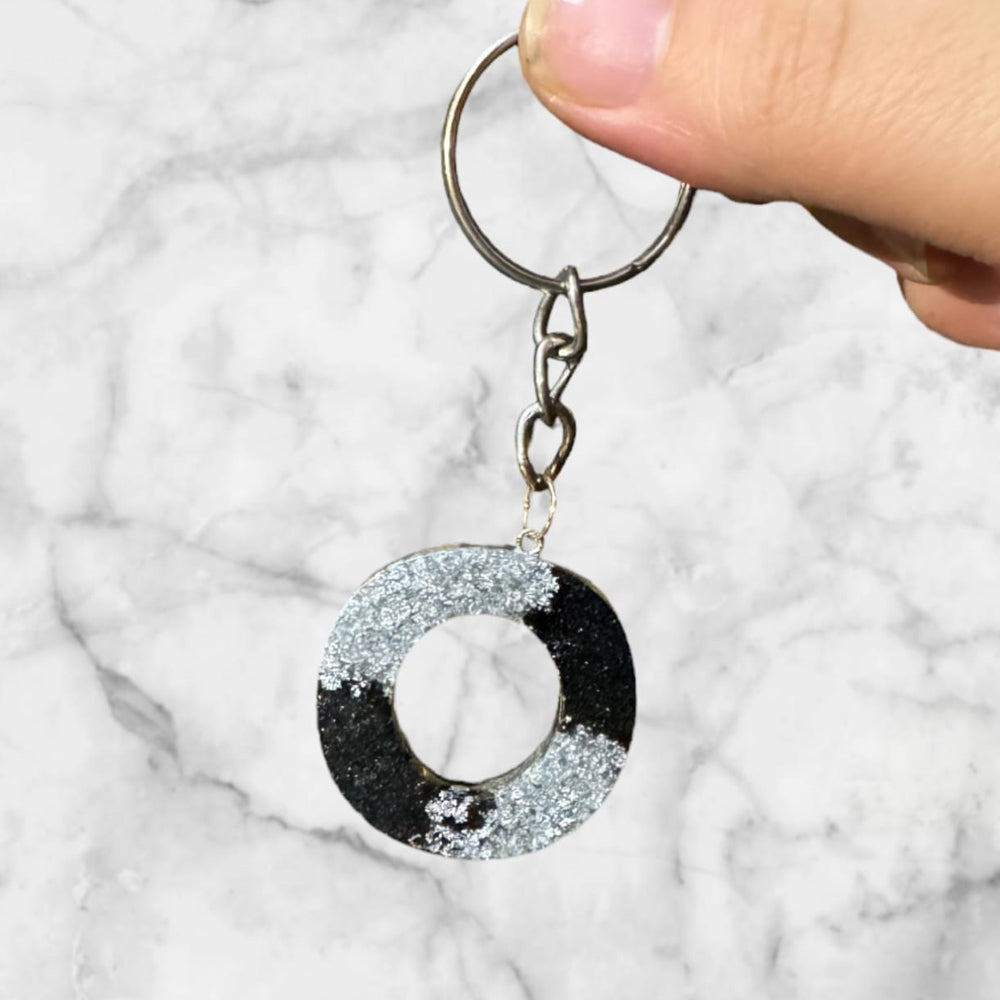 Initial Letter Resin keychain.