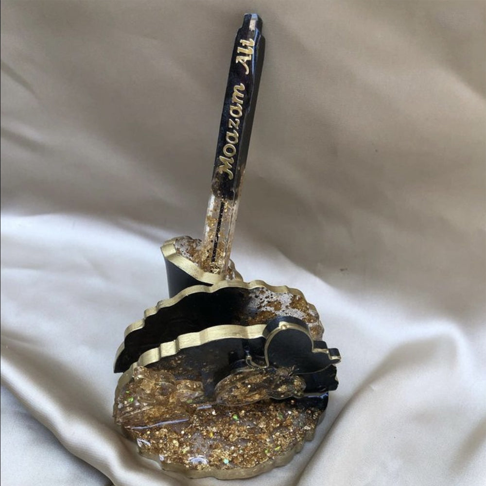 Resin Name Plates With Card and Pen Holder